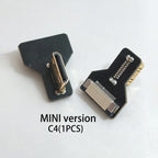 1PCS Ribbon FPV HDMI-Compatible Connector Flexible Flat Cable Raspberry Pi 4 Micro HDMI to HDMI/Mini HDMI Female 90 Degree FFC