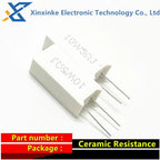 5PCS RX27 5W 7W 10W Ceramic Resistance Vertical Cement Resistor 0.01R ~ 100K 1 2 3.3 3.9 10 22 47 51 100 680 Ohm 1K 20K 150K