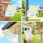 Solar Light Outdoor Motion Sensor Flood Security With Remote Control Powered Wall Dusk to Dawn Garden Porch Farm