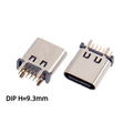 5pcs TYPE C 14 Pin Female Socket Connector SMT DIP Vertical 180° Charging Port Plug Socket Power USB TYPE-C14P H=9.3/10/10.5mm