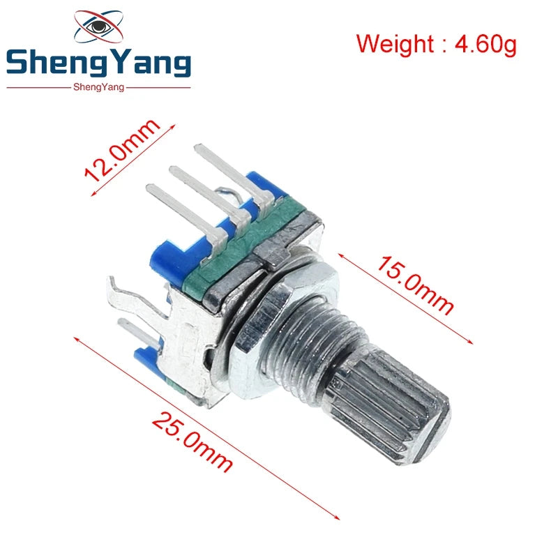TZT 1/5/10PCS Plum handle 15mm 20mm rotary encoder coding switch / EC11 / digital potentiometer with switch 5 Pin
