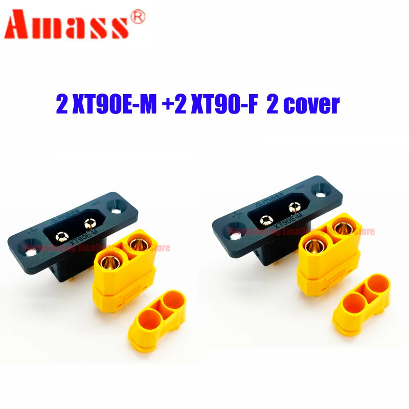 RC Model Amass XT90E-M Gold-plated Connector XT90 Male Plug XT90S Female Battery Connection for ESC Motor Aircraft Drone