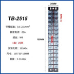 Terminal Block Position Connection Strip Copper Iron TB-1503 TB-1504 TB-1505 TB-1506 TB-1508 TB-1510 TB-1512 TB-1515 TB-1520