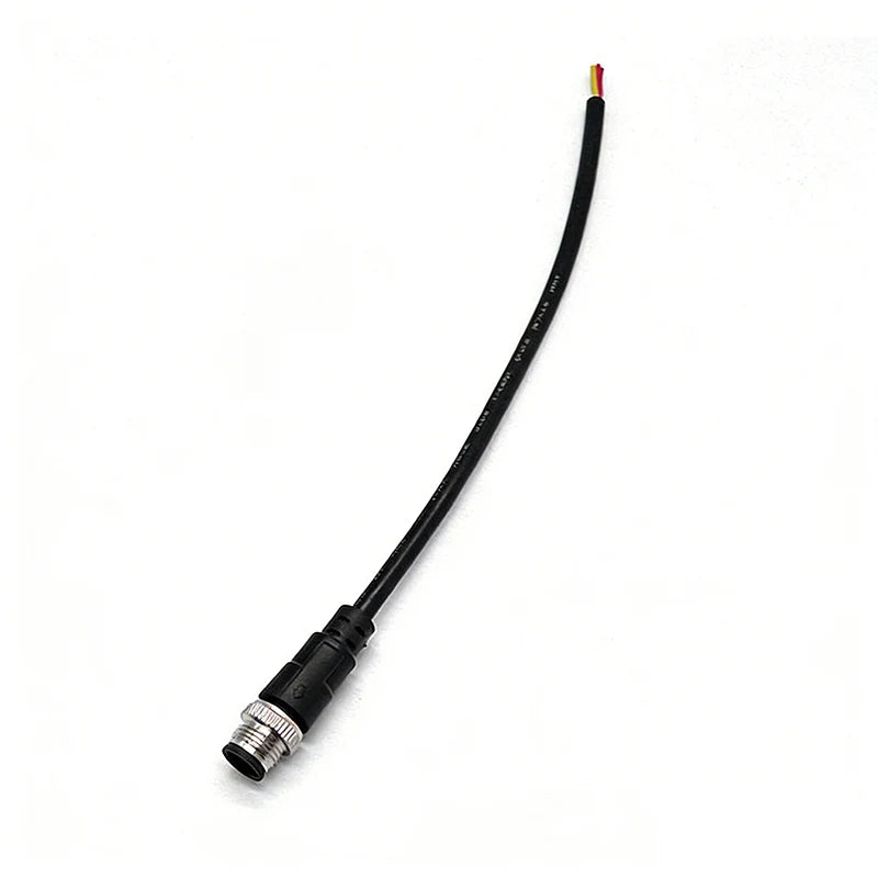 M12 Aviation Plug Connector 2 3 4 5 6 8 Pin Male Female Waterproof Sensor A-type Straight Head with Plug PVC Signal Line 0.2-10M