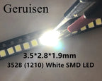 1210 white 3528 SMD LED bright white light-emitting diodes 5000-7000k 6-7lm 2000-2200mcd 2.8-3.6v 3528 Cool white 200PCS