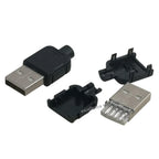 10Pcs USB Connectors Type B/Micro/Mini/USB2.0 Male Female Assembly Adapter DIY Soldering Repair Data Charging Plug Socket