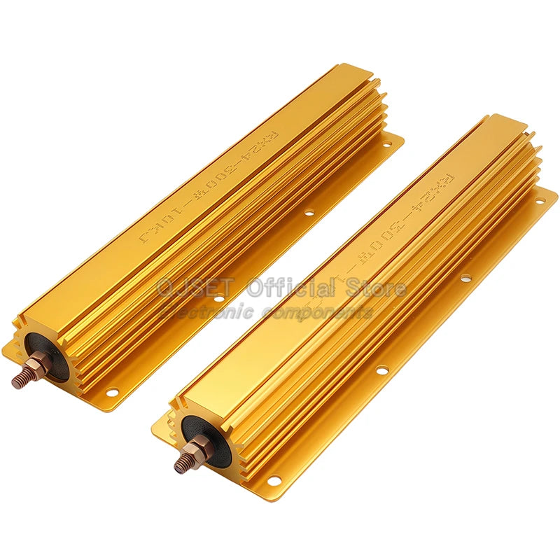 1Pcs 300W RXG24 High Power Gold Aluminum Housed Resistor/Current Limiting Precharge Decoder Resistor 0.1 3 4 5 20 10 Ohm 10K Ohm