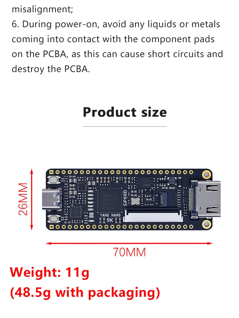 Tang Nano 9K FPGA Development Board GOWIN GW1NR-9 Chip Support RISC-V PicoRV Soft Core HDMI Output Breadboard