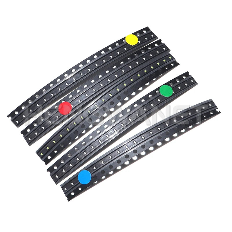 100pcs 0603 0805 1206 1210 5730 5050 SMD LED Light Emitting Diode Kit 5 Colors Miniature LED Red White Yellow Green Blue