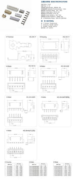 100Pcs XH2.54 2/3/4/5Pin TJC3 Terminals Plastic Housing Shell + XH 2.54 2P 3P 4P 5P Straight Needle Pin Wafer Wire Connector