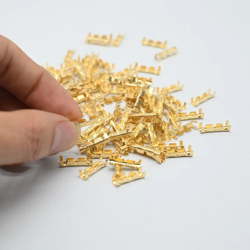 Copper Electrical Wire Connectors Set U-Shaped Crimp Terminals for Fast Wiring Cable Lock 0.5-1.5mm² with Heat Shrink Tube Kits