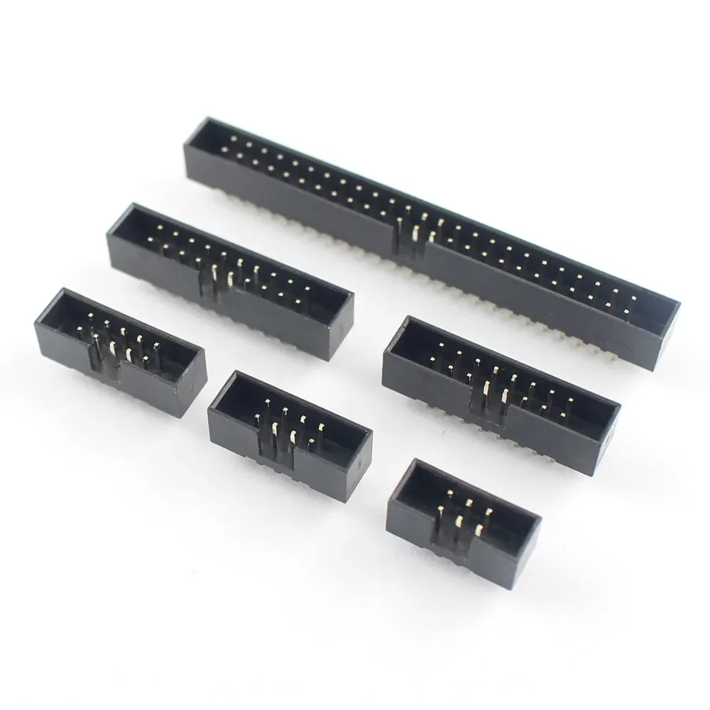 10pcs 2mm 2.0mm Pitch DC3 Male Connector 6 8 10 12 14 16 18 20 24 26 30 34 40 44 50 60 Pin DIP Straight Box Header IDC Socket
