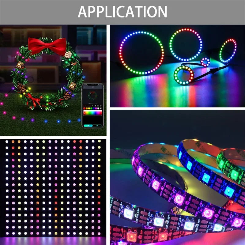 SP002E Mini 3Key LED Controller USB DC For RGBIC WS2812B UCS1903 SK6812 Addressable Pixels LED Strip Lights DC5V-24V