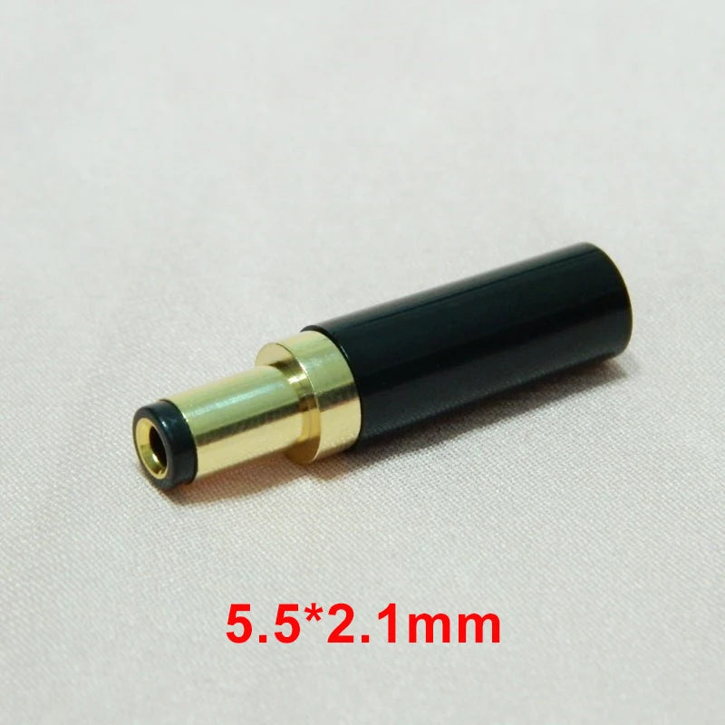 Gold Plated DC Power Plug Connector 5.5x2.1mm/5.5x2.5mm 4.0x1.7mm / 3.5x1.35mm DC Male Plug DIY Welding Output Adapter