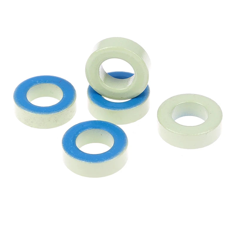 5pcs 24x14x8mm T94-52 Iron Ferrite Toroid Cores Blue Green Ring For Inductors Iron Powder Core Blue Green Ring