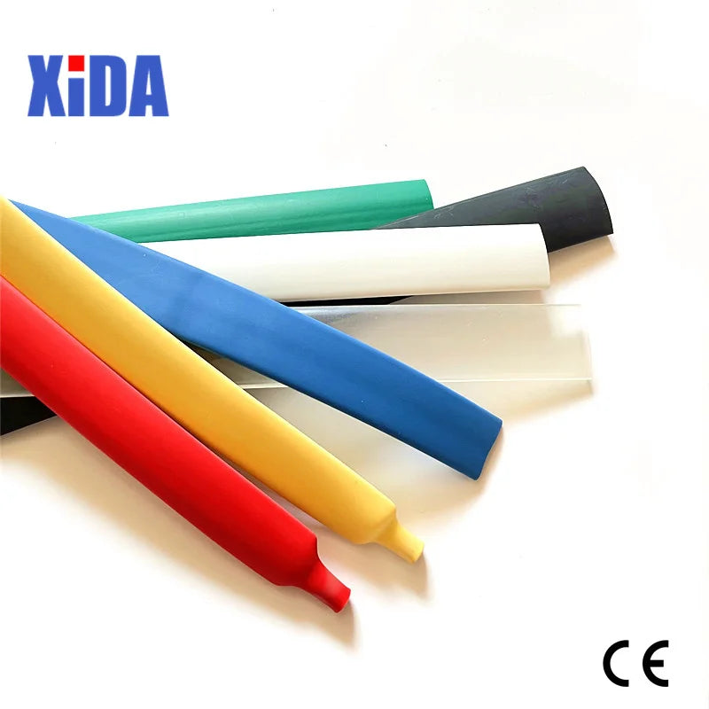 1M Clear4.8/6.4/7.9/9.5/12.7/15mm Dual Wall Heat Shrink Tube Thick Glue 3:1 Ratio Shrinkable Tubing Adhesive Lined Wrap Wire Kit