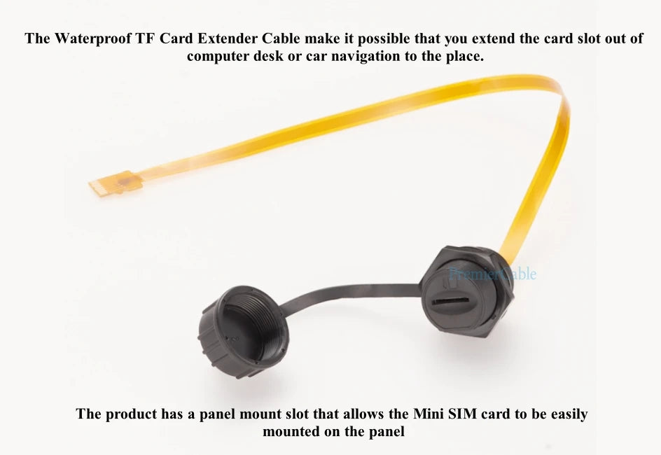 IP67 Waterproof Micro-SD Extension Cable Micro SD TF Card Flex Extender FPC Cable Outdoor Micro SD TF Memory Card Slot