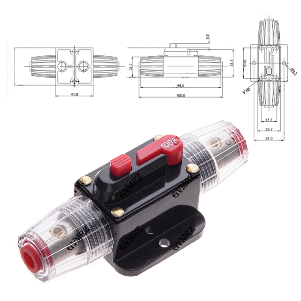 40A 50A 15A 20A 30A Car Battery Fuse Automatic Reset Audio Stereo Amplifier Fuses Overload Protection Adapter Auto Accessories