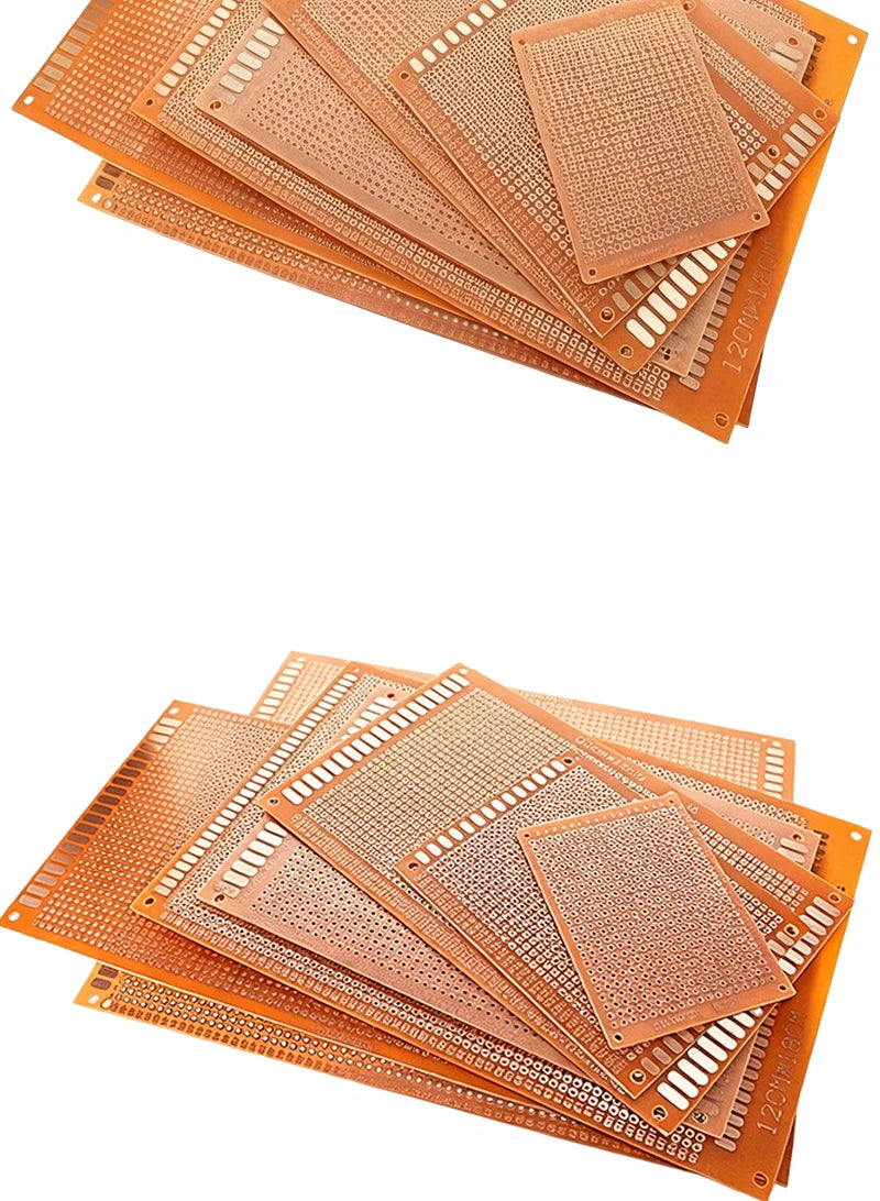 2.54mm Pitch Bakelite Universal Perfboard Stripboard Multipurpose Prototype Circuit Board Easy Soldering Single Sided DIY