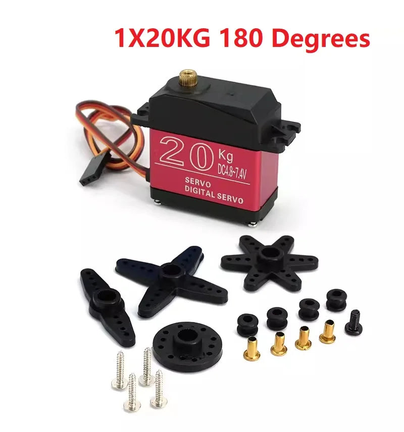 High-Torque Waterproof Servo 20KG 25KG 30KG 35KG 180 270 Degree Digital Copper Gear/Steel Gear Servo, For Robot Arm DIY