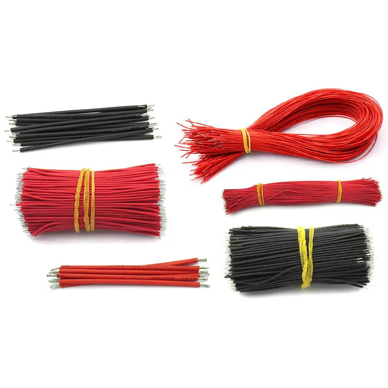 200PCS Wire Jumper Welding Wire Electronic Connecting Wire Double-Ended Tinned 5/0.8 22/24AWG 50/150mm