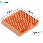 DIY Pure Copper Heatsink Skiving Fin Heat Sink Radiator Cooler for Electronic CHIP Raspberry pi Cooling Heat dissipation