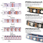 WS2812B Individually Addressable Led Strip light WS2812 5050 RGB Smart Pixels Led Light 30/60/74/96/144leds/m IP30/65/67 DC5V