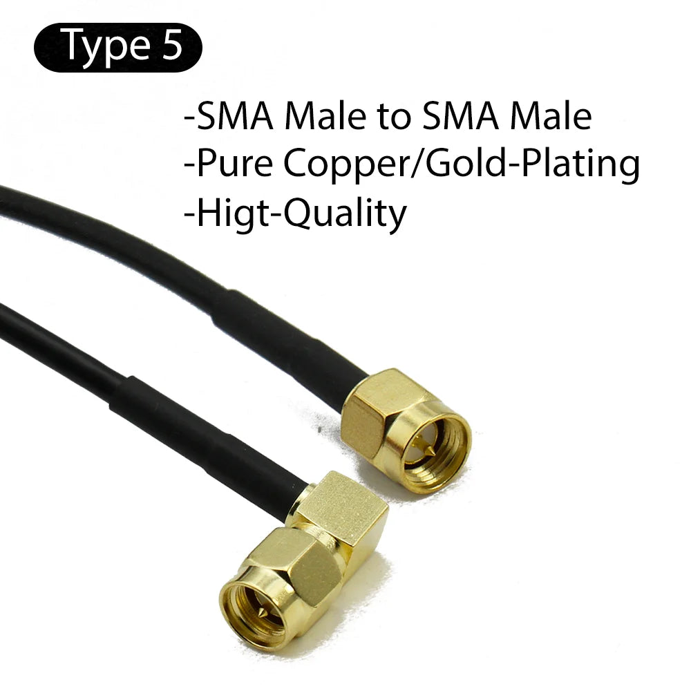 RG174 SMA to SMA Cable Male to Male extension jumper Pigtail male Adapter Cable my SMA  Antenna cable For WIFI 3G 4G GSM Antenna