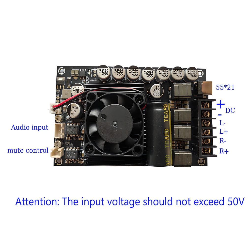 TPA3255 600W High-Power Amplifier Board 300W X 2 High-power HIFI Digita Low Noise AMP 2.0 Ch Class D