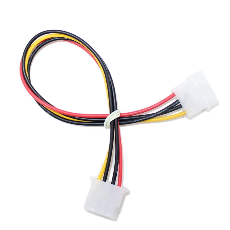 1pcs 30cm IDE 4-Pin Male to Female Extension Cable PC Power Supply Wire Housing Adapter Connector 5.08mm Pitch