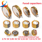 2PCS 2.7V 3V 3.8V 4.0V  5.5V 0.022F 0.047F 0.1F 0.22F 0.33F 0.47F 1.0F 4.0F  Farad capacitors Supercapacitors C/V/H/R Type New