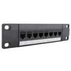 New 8 Port Straight-Through CAT6 Patch Panel RJ45 Network Cable Adapter Jack Ethernet Distribution Frame
