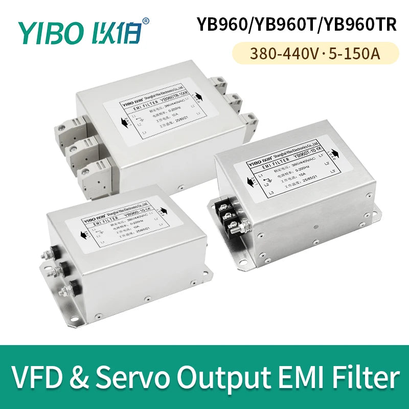 YIBO Industrial 3 Phase EMC Output Filter YB960 380V for VFD Inverter Servo Drive Motor EMI Noise Filter Anti Interference