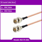 1PC RF Coaxial Cable BNC Male to BNC Male Plug RG316 RG174 RG58 RG179 RG400 RG402 Crimp Connector Dual BNC Male Plug Wire
