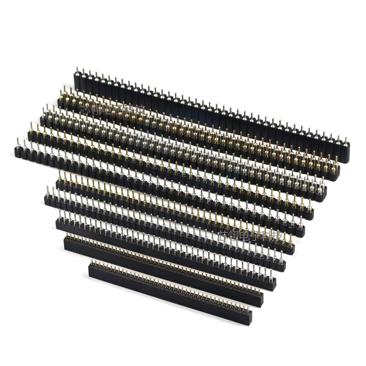 1/5pcs Round Hole Pin Header 1.27/2.0/2.54MM Pitch Row Female/Male Single Row 1x40P / 2x40P Double Row Pin Round Pin Gold Plated