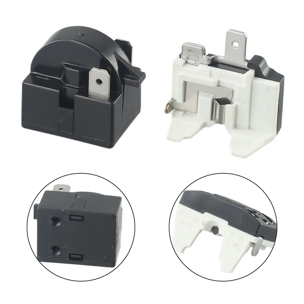 1pc Refrigerator Starter Overload Protector For Refrigerator PTC Start Relay 1/2 Pin 15 Ohm + 1/6H Compressor Overload Protector