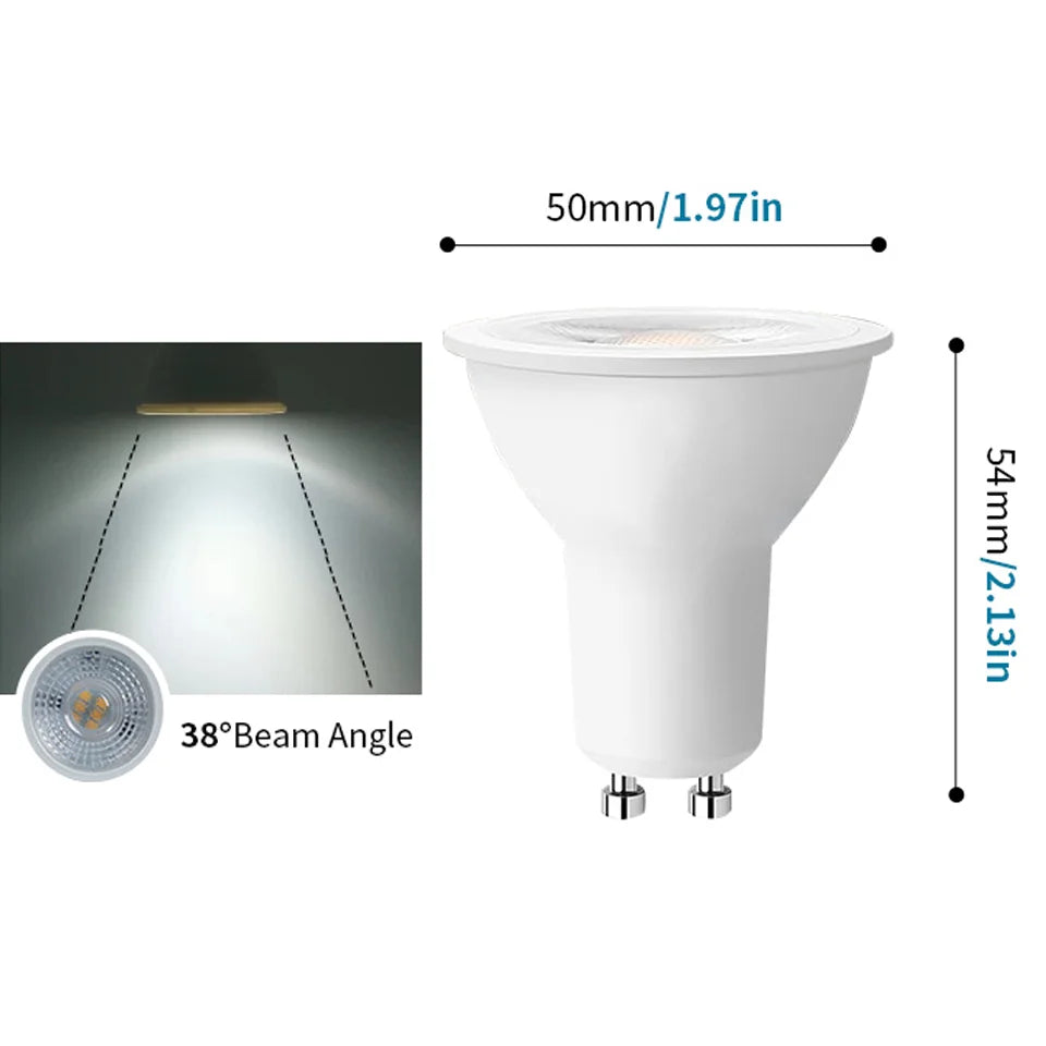 1-10PCS LED spot light GU10 AC220V LED energy saving bulb 3W 6W 9W 12W LED Lamp Spotlight Bulb 38 Degree lampara for home