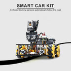 ESP32 CAM WiFi Smart Robot Car Kit with Mecanum Wheels, Ultrasonic Sensor & TT Motors for Programming Education
