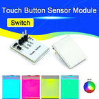 1/5/10Pcs Capacitive Touch Switch HTTM Button LED Sensor Module Green Blue Red Yellow RGB Multi Color Display DIY Electronic