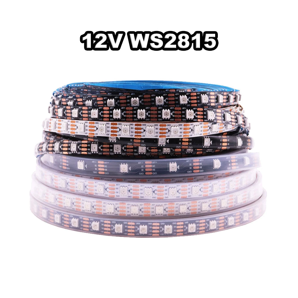 WS2812B WS2811 WS2815 RGBIC Pixel LED Strip Light Individually Addressable 30/60/144Leds/m Tape Rope Lighting WS2812 IP30/65/67