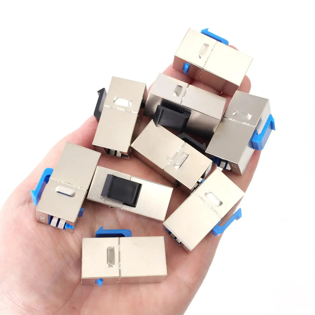 1-4PCS Ethernet LAN Network Cable Adapter RJ45 Keystone Jack CAT7 CAT6A Shielded Modular Coupler with Latch CAT5e Connectors