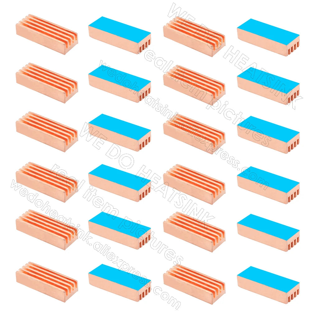 WE DO HEATSINK Small Tiny Useful Pure Copper Heat Sink Without or With Thermal Pad For Raspberry Pi Banana Pi IC Chipset Package