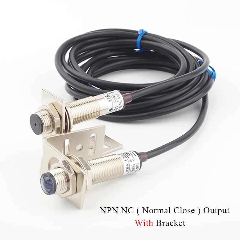 DC6~36V Waterproof Laser Photoelectric Switch M12 Laser Beam Sensor Detector 20 meters Distance NPN PNP