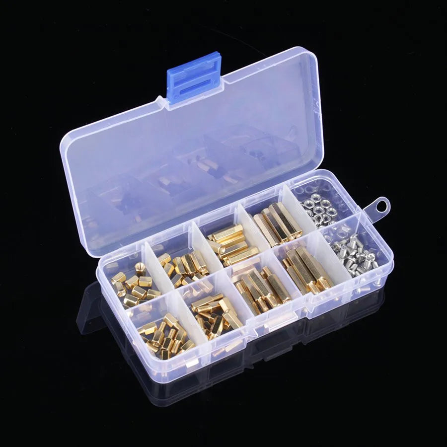 120Pcs M3 Brass Hex Standoff Kit, Male/Female PCB Spacers with Screws & Nuts, Motherboard Support Pillars for Electronics DIY
