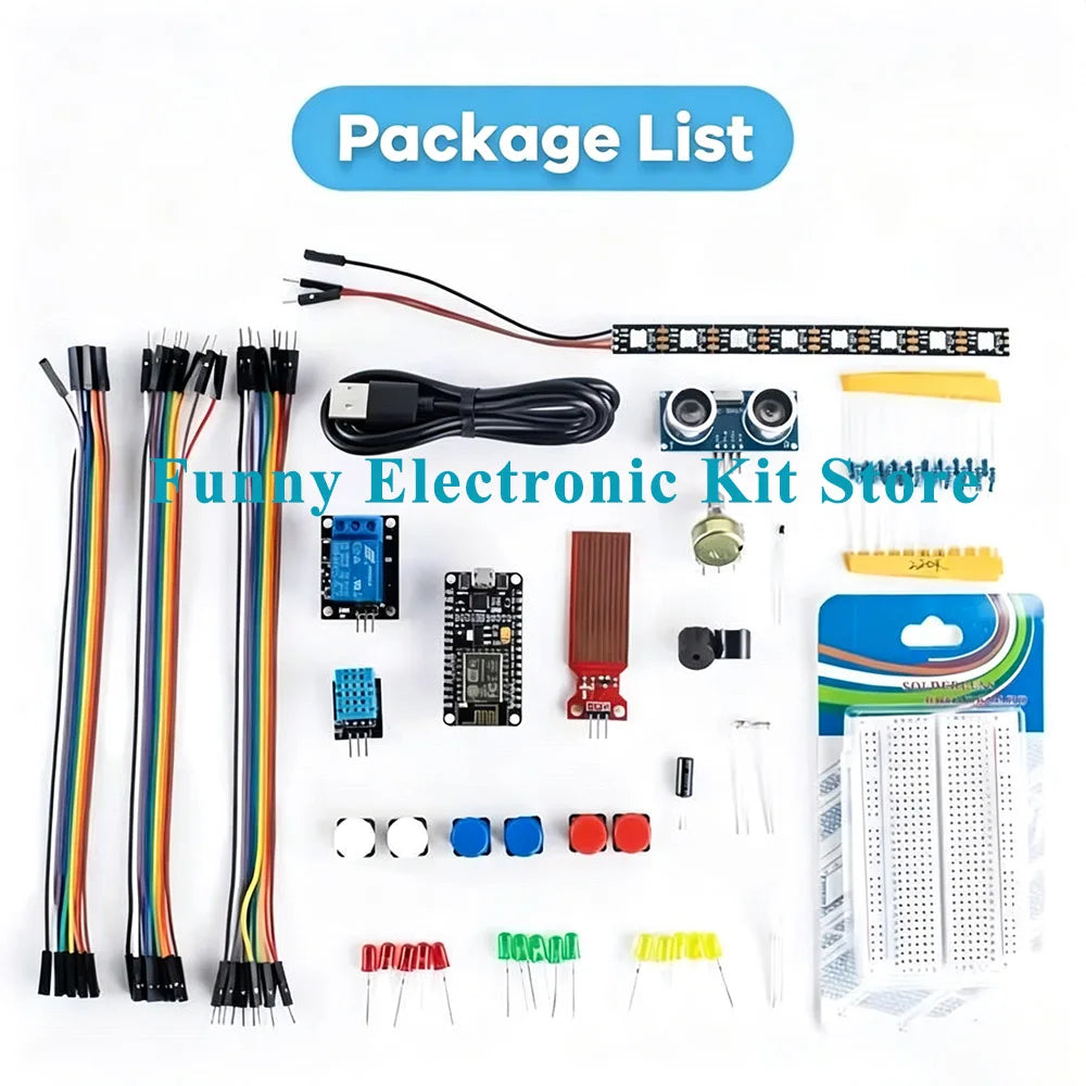 ESP8266 WiFi Development Board Starter Kit for Arduino UNO Breadboard Compatible with UNO IoT WiFi Sensors for Electronic learns