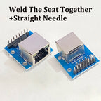 1PCS RJ45 8P8C Female Breakout Board 2.54mm Pin Header Adapter Shielded RJ45 Socket Terminal Test Board For Ethernet Network