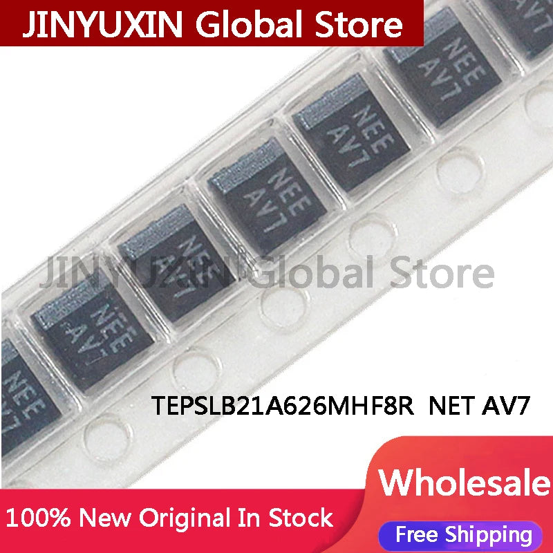 10-100Pcs TEPSLB21A626MHF8R NEL AV7 62UF 11V SMD Tantalum capacitor Stock Wholesale