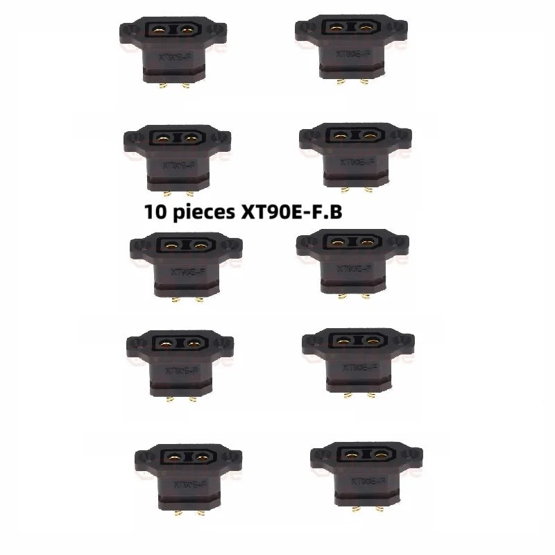 Amass XT90E-F Battery Connector XT90E Female Plug Gold-plated XT90 Mountable Connector Black Socket Or XT90H-M Quickly Charge