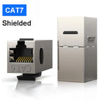 ZoeRax 2pcs Cat7 Cat6a Cat6 Cat5e Keystone Coupler, RJ45 Keystone Jack Inline Coupler Sheilded RJ45 8P8C up to 10Gbps