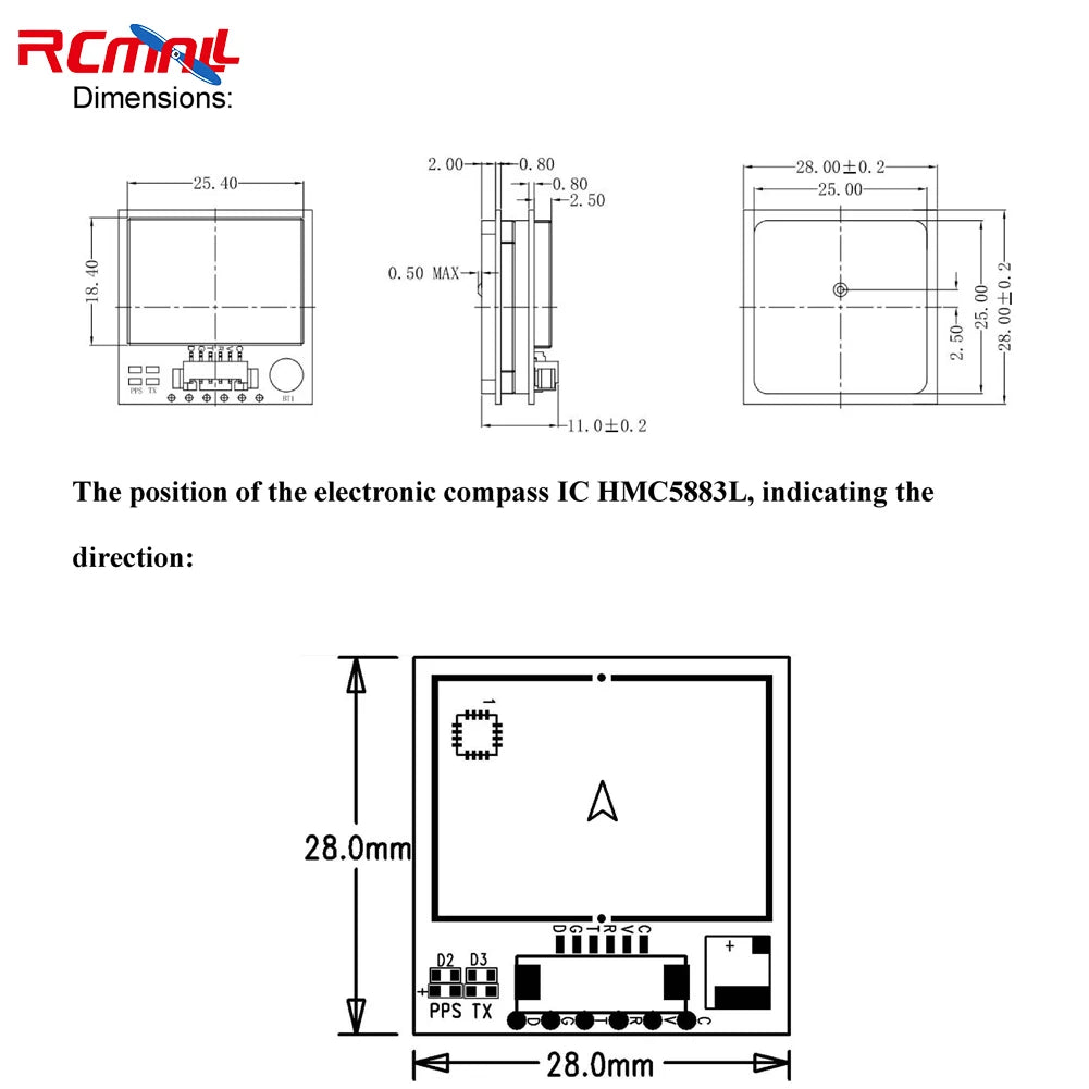Beitian GPS Module BE-180 BE-220 BE-250 BE-280 BE-450 with Antenna M10 GNSS Ultra-low Power GNSS Receiver for Vehicle Drones